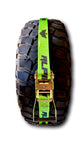 Neon Green Tire Tie Down (Single Strap)