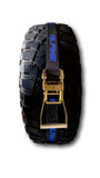 Blue and Black Tire Tie Down (Single Strap)