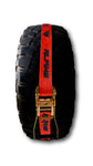 Red Dazzle Tire Tie Down (Single Strap)