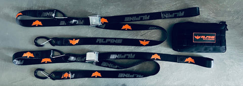 Black Moto Tie Downs (Pair)*UPDATED DESIGN